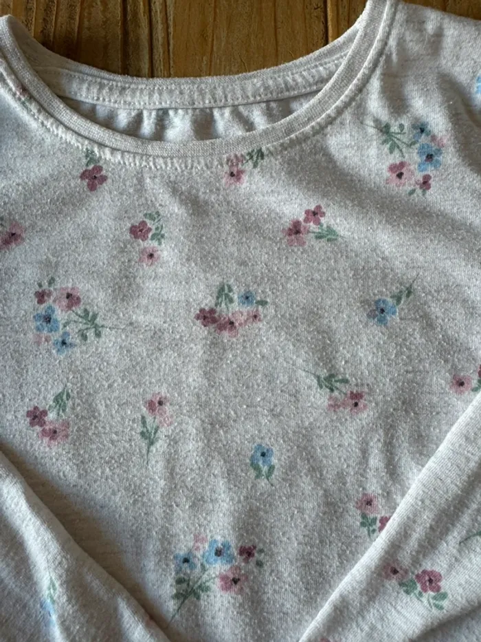 T-shirt à manches longues fleuri - photo numéro 3