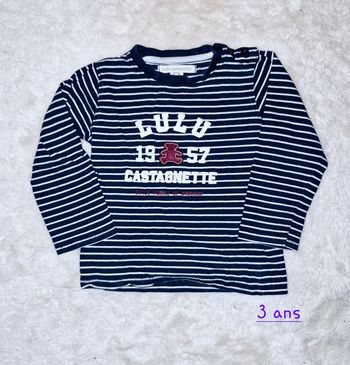 T-shirt Lulu Castagnette garçon 3 ans