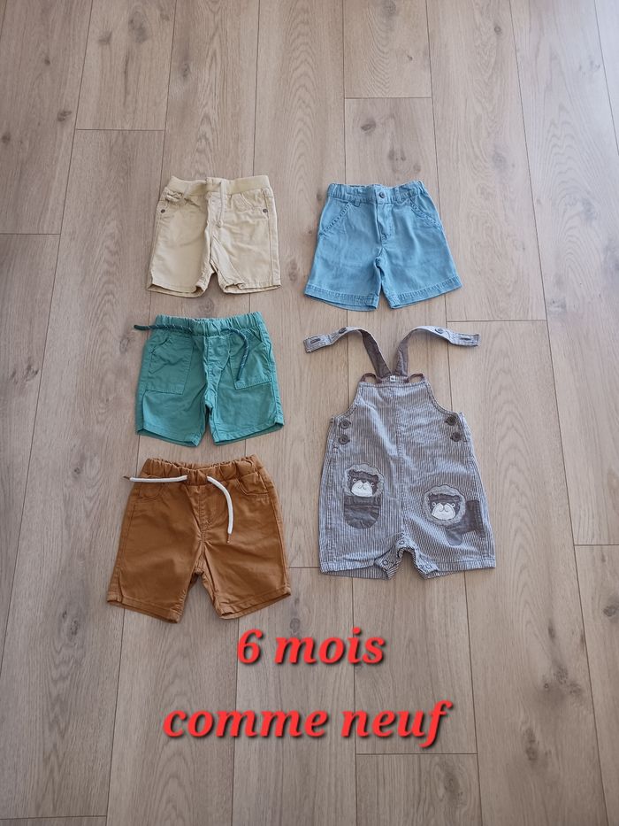 Lot shorts 6 mois comme neufs