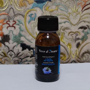 Huile de Nigelle Pure Terre d’Oléane 60ml | Soin Visage Anti-Acné & Fortifiant Cheveux Neuf