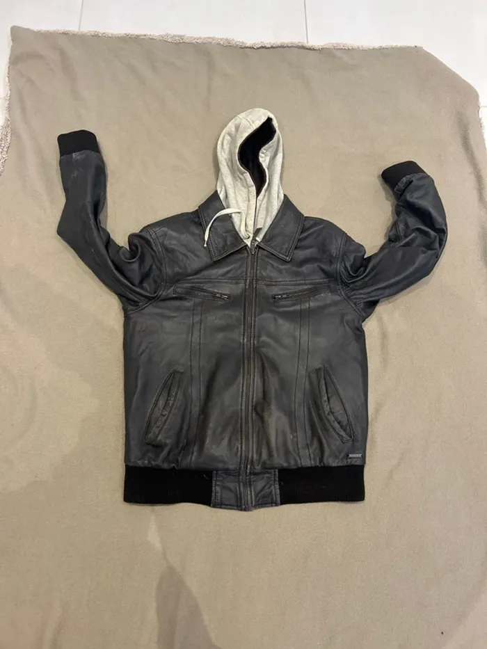 Blouson en cuir Teddy smith