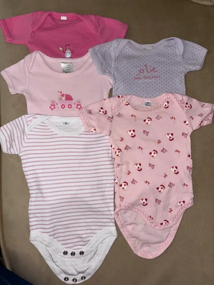 Lot de 5 bodies manches courtes