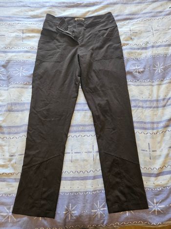 Pantalon marron fonce double jeu