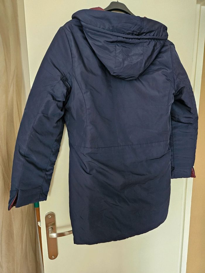 Manteau doudoune réversible bordeaux bleu marine - photo numéro 6