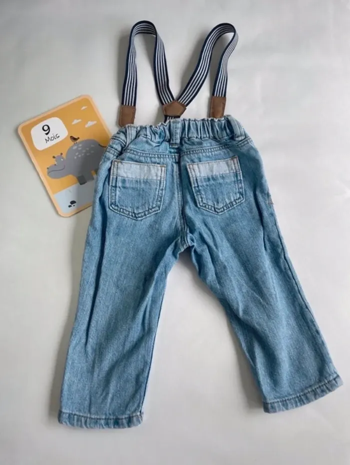 Jeans stylé à bretelles - photo numéro 2