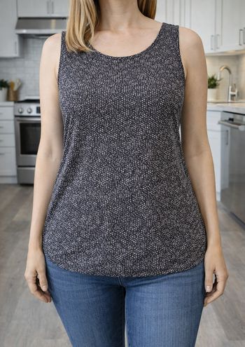 T-shirt débardeur Haut Top femme Taille 36 sans manche col rond 100% viscose Noir