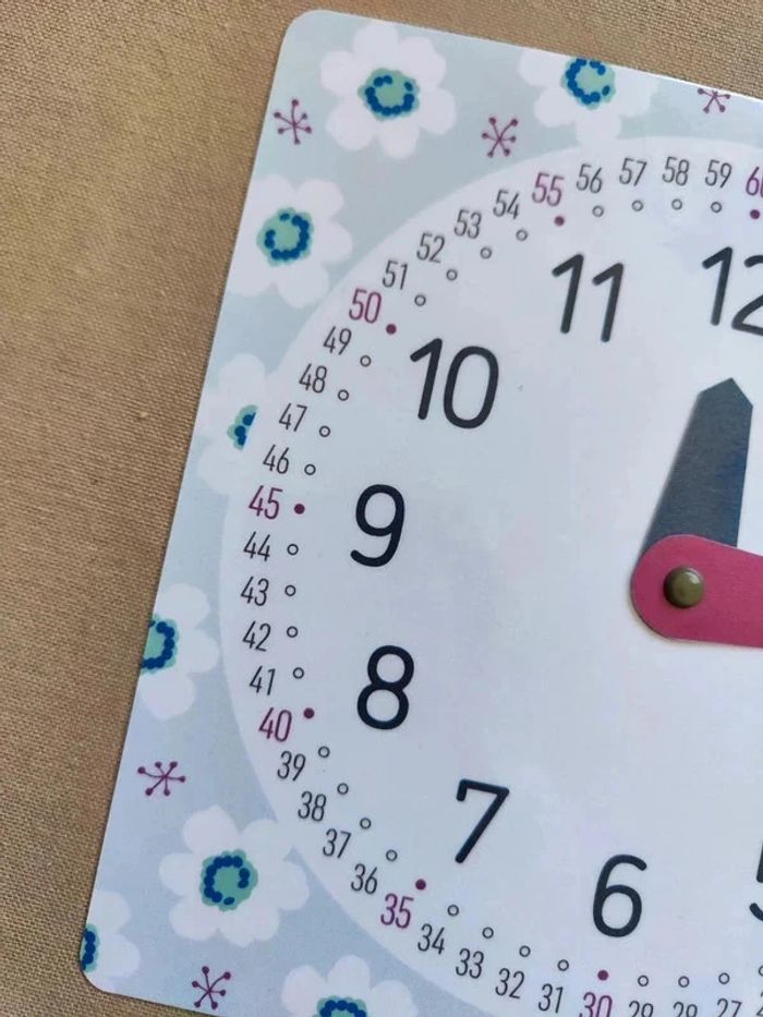 Roue florale pour lire l'heure facilement - photo numéro 3