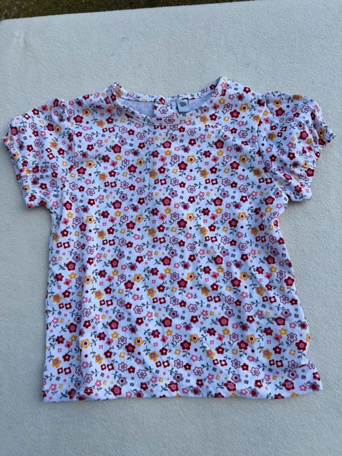 T-shirt fleurie 18 mois