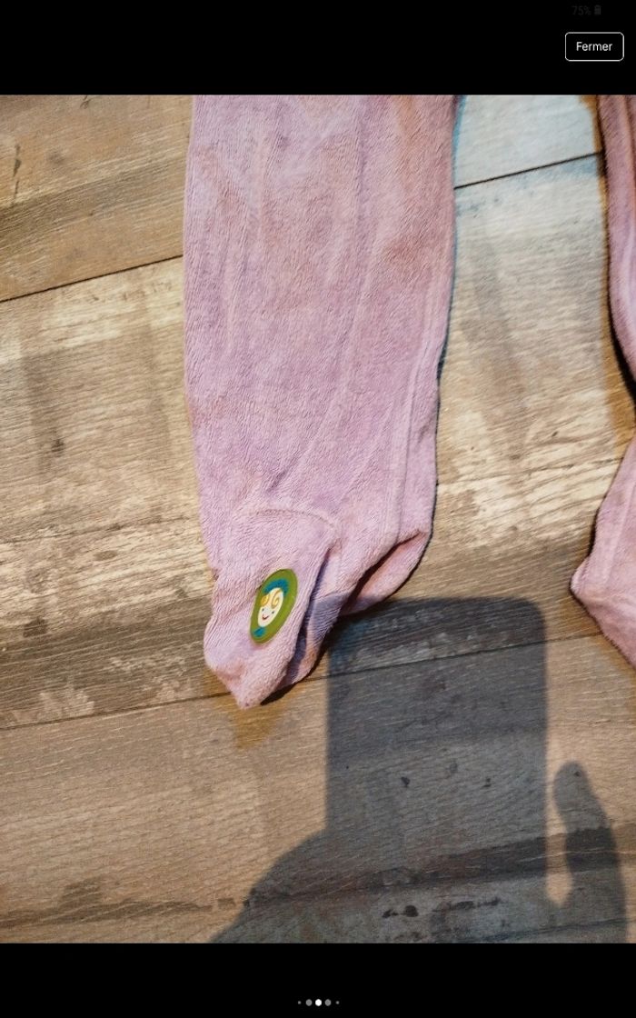 Grenouillère  violet bébé - photo numéro 4