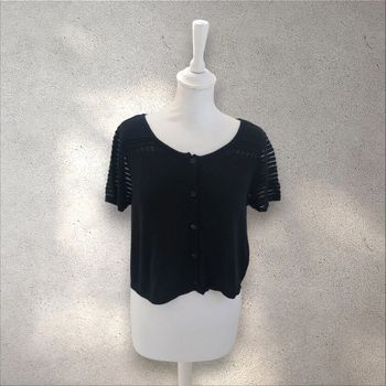 Pull coupe ample manches courtes noir Naf-Naf M