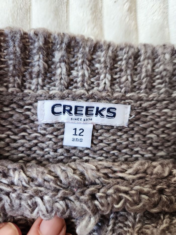 Pull fille CREEKS torsadé – 12 ans – Très bon état 🤎🧶 - photo numéro 3