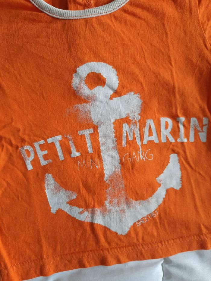 Tee-shirt orange Mini Gang 18M - photo numéro 2