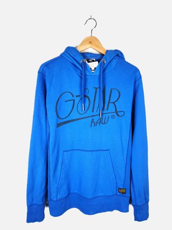 Sweat à capuche Hoodie bleu G-Star Raw Taille L