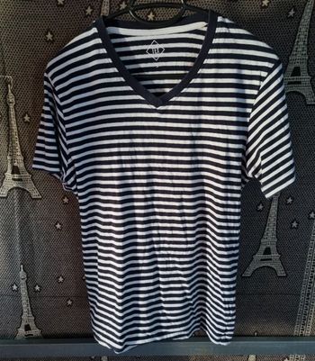 T-shirt rayé style marin taille S mixte