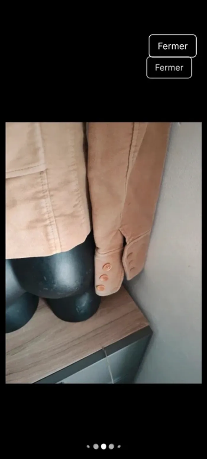 Veste 100coton beige taille s - photo numéro 4