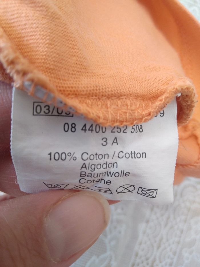 Tee-shirt orange 3 ans - photo numéro 5