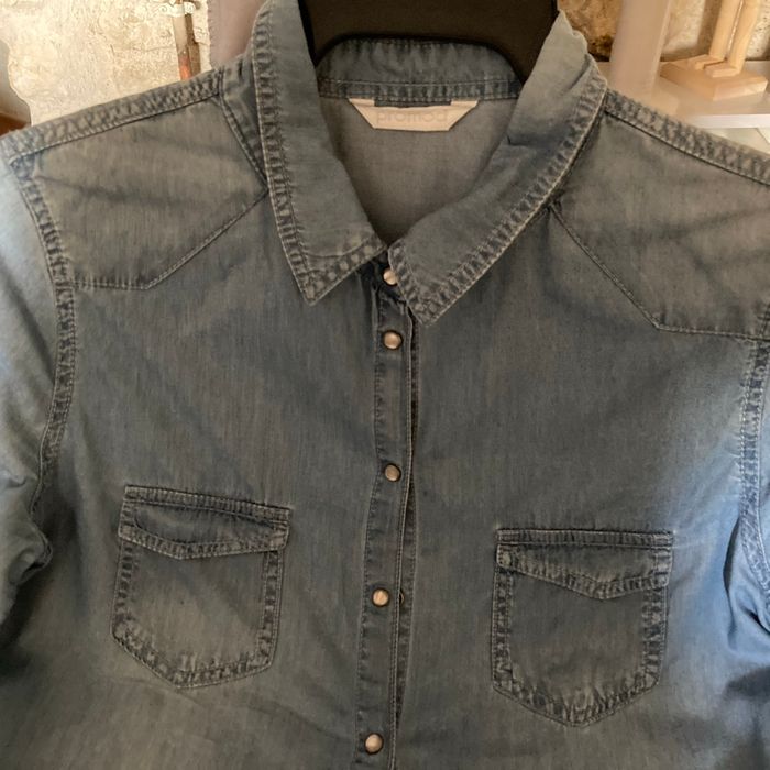 Chemise à manches longues en jean - photo numéro 4