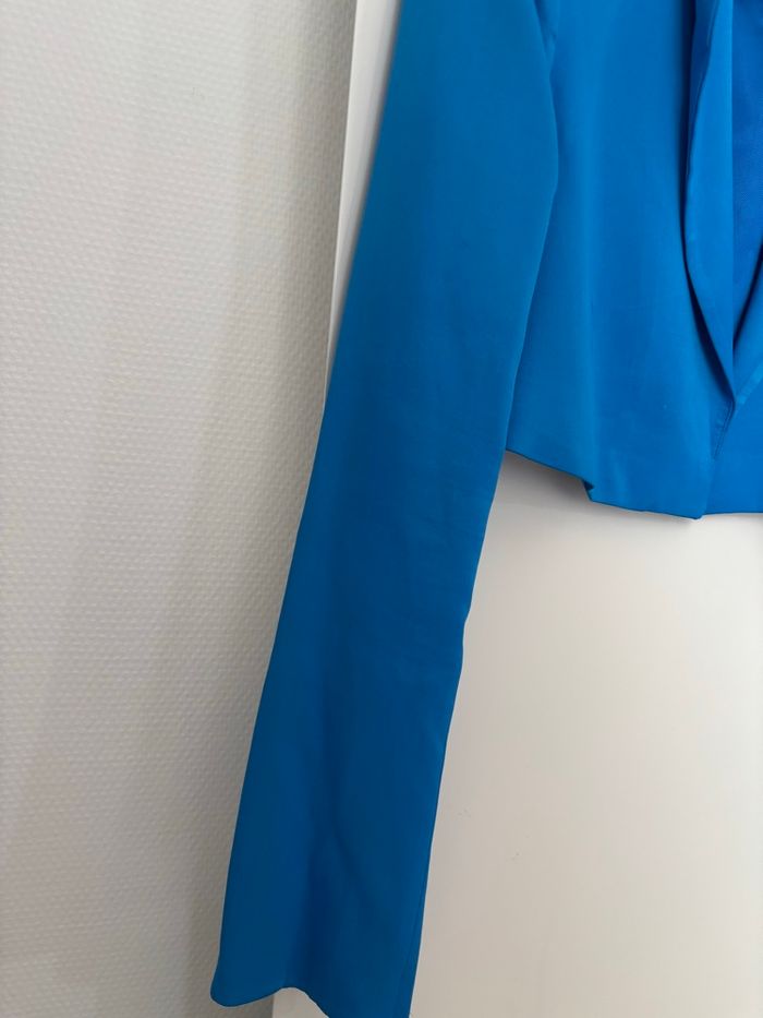 Veste courte bleue satinée ZARA – taille S neuf - photo numéro 5