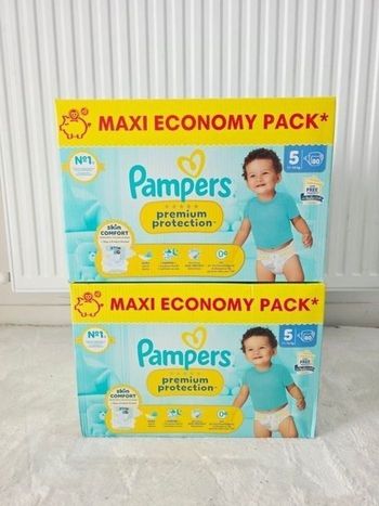2× Couches Pampers Premium Protection Taille 5 MAXI PACK ×160