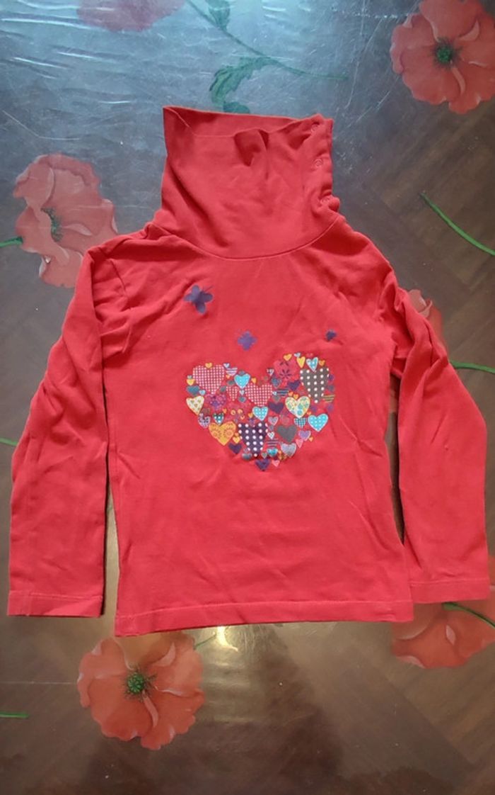 Joli et douillet t-shirt col roulé DPam 3 ans