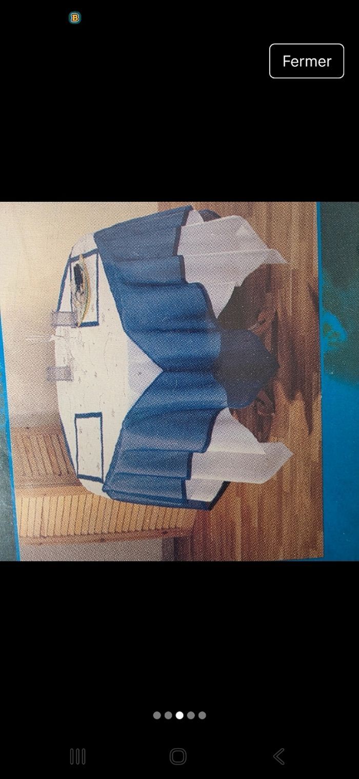 Lot nappe ronde + 4 sets de table véritable organdi - photo numéro 3