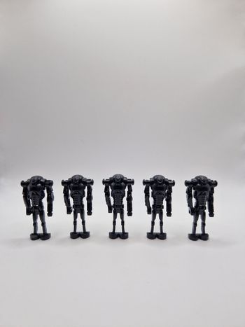 Figurines type lego 5 super droides avec blasteur intégré star wars