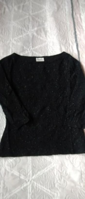 Haut noir avec broderies scintillantes vintage femme 36 pimkie