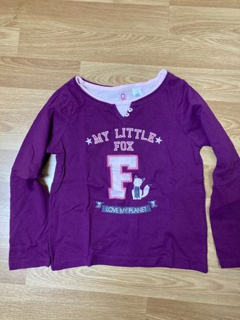 T-shirt manches longues violet