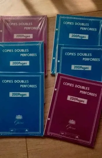 Lot de 6 paquets copies doubles grands carreaux neuf perforées
