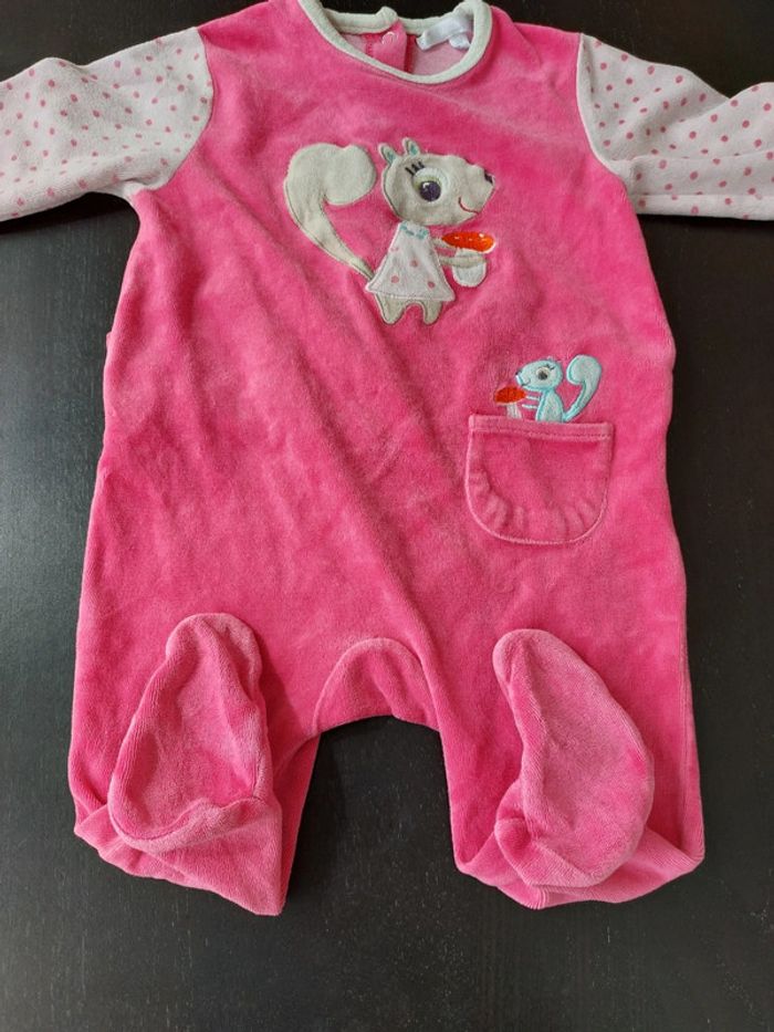 Pyjama 1 pièce fille 9mois - photo numéro 3