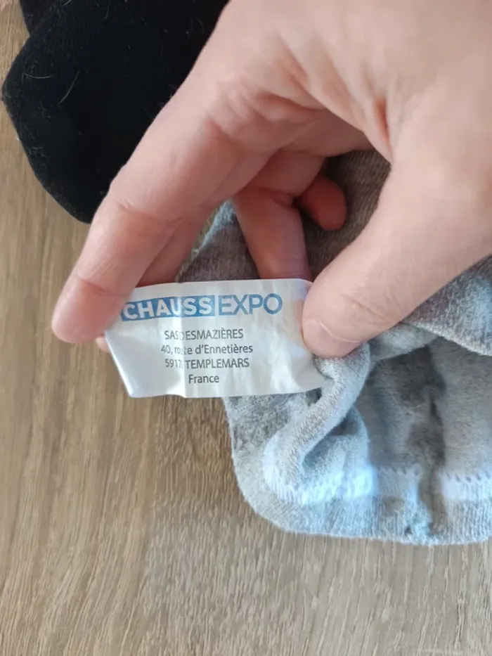 Collants chauds gris et noir chat Chaussexpo fille taille 23/26 - photo numéro 7