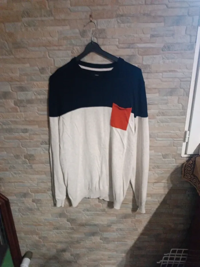 Pull Marine-gris Jules XXL