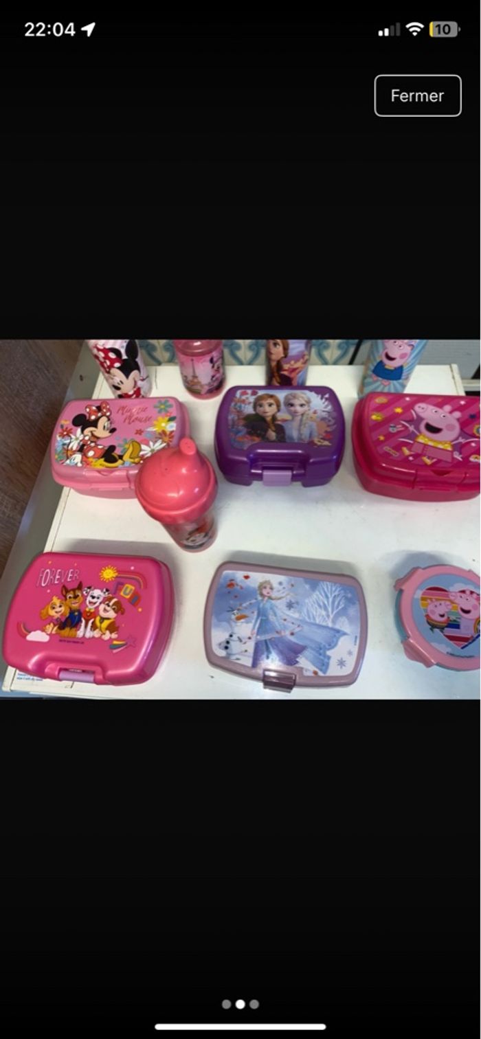 Lots boîte à goûter gourde - photo numéro 3