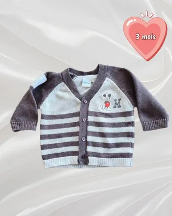 Gilet Mickey garçon 3 mois