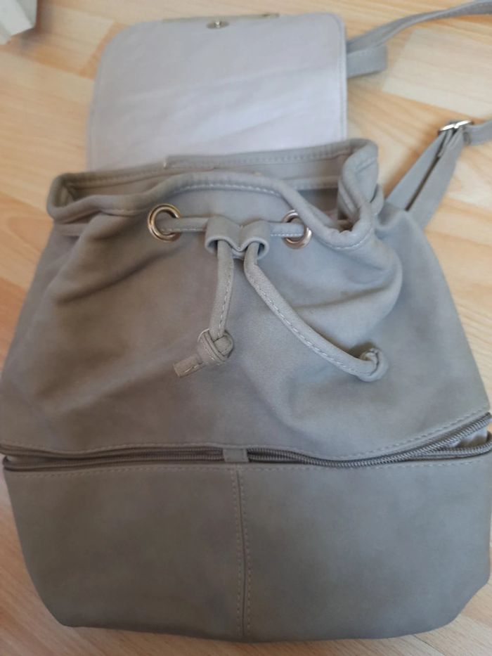 Sac à dos beige/marron - photo numéro 3