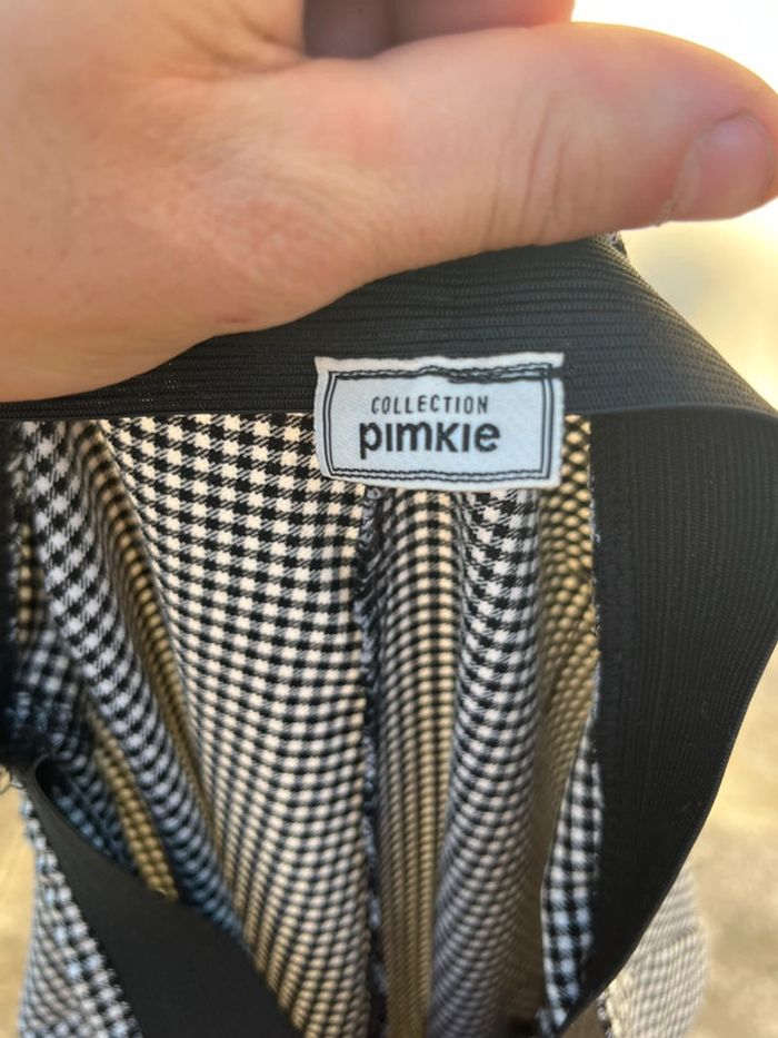 Pantalon flare évasé taille haute élastique - motifs carreaux - photo numéro 10