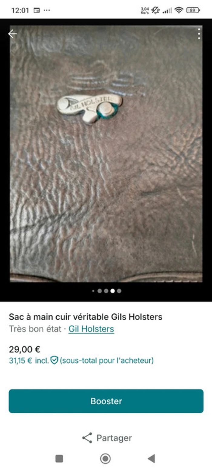 Sac à main bandoulière cuir Gil Holsters - photo numéro 7