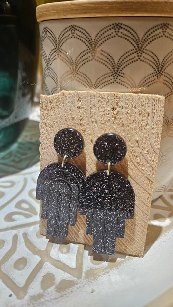 Boucles d'oreilles paillettes 