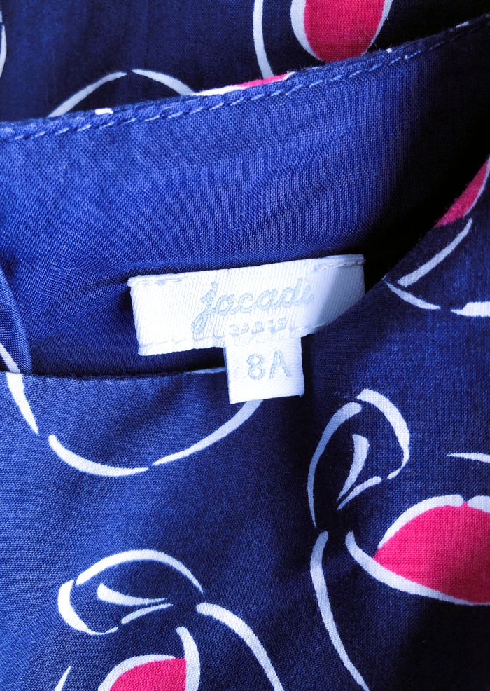 JACADI - ROBE PATINEUSE FILLE MOTIF FLEURS, DOUBLÉE & BAS ÉVASÉ AVEC PLIS 8A - photo numéro 8