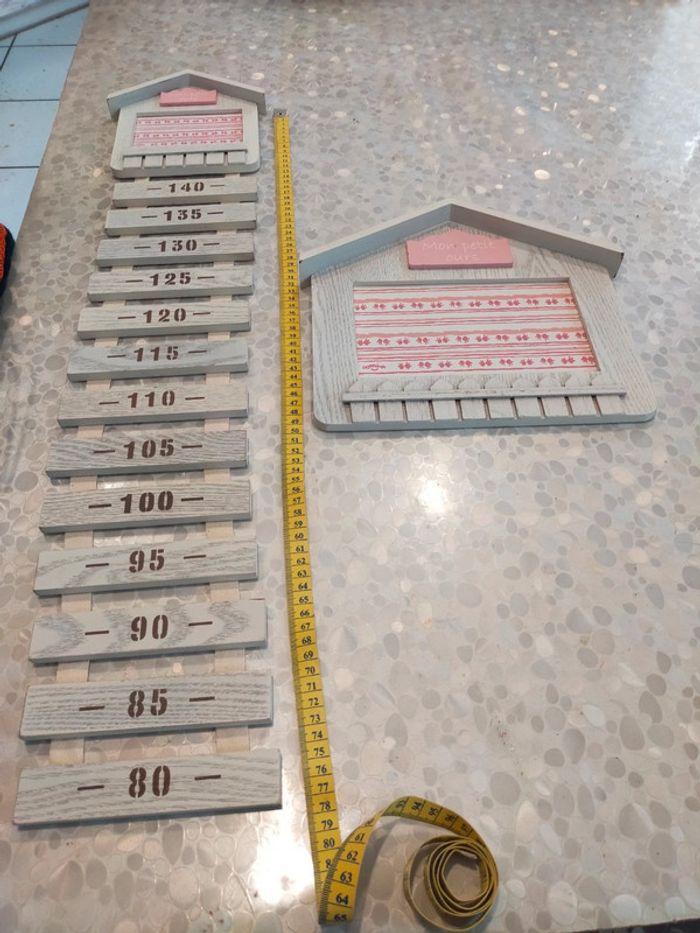 Toise en bois et cadres photos neuf - photo numéro 7