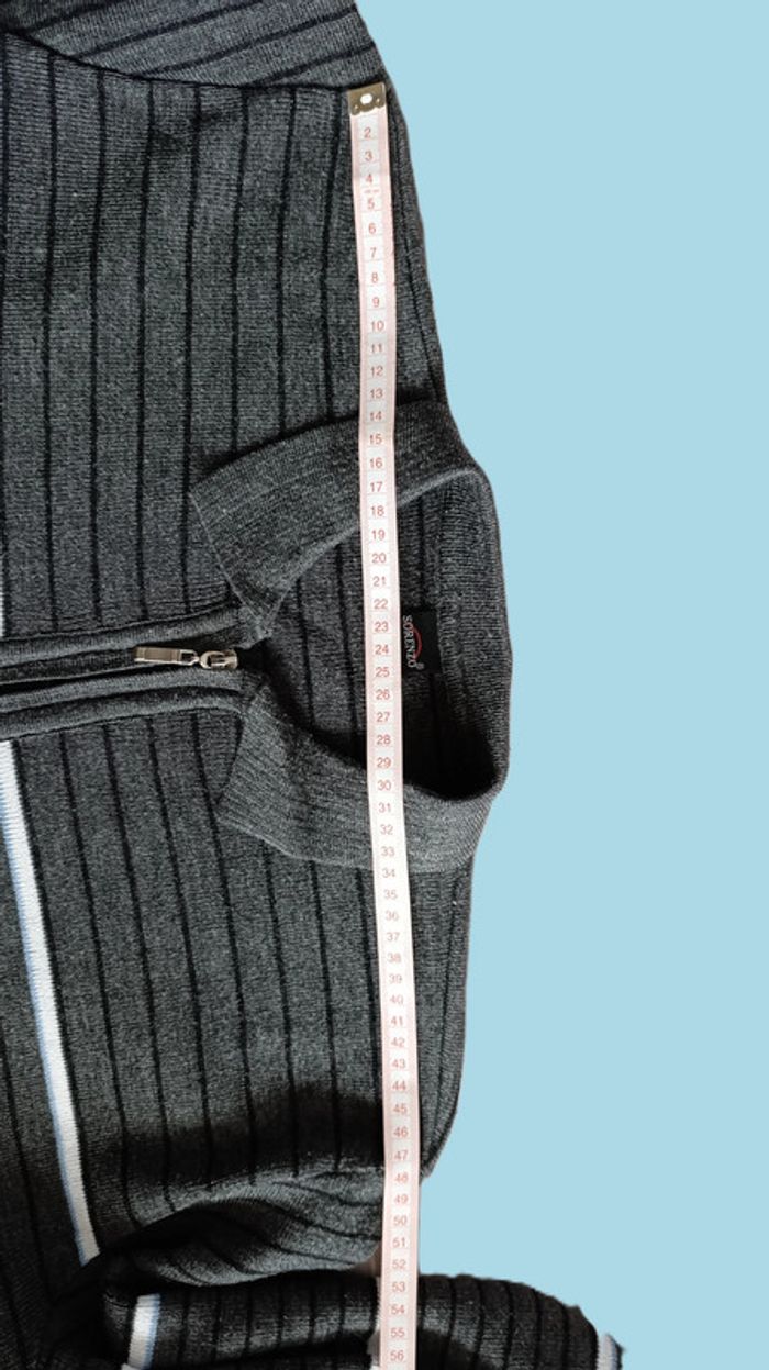 Pull gris à rayures homme. Sorenzo. Taille M. - photo numéro 5