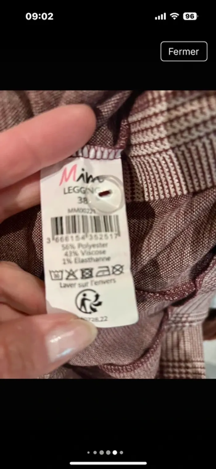 Legging Mim à carreaux T38 – Neuf - photo numéro 9