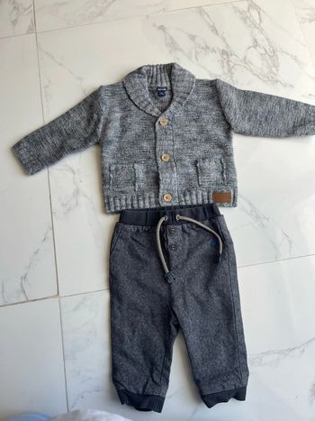 ensemble garçon gris 9 mois