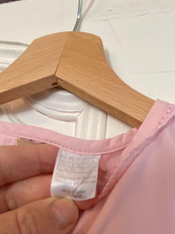 Blouse froncée rose taille 6 ans - photo numéro 4