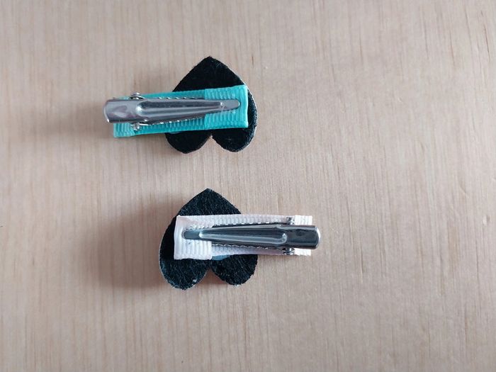 Lot de 2 pinces crocodile à cheveux fille forme cœur - photo numéro 2