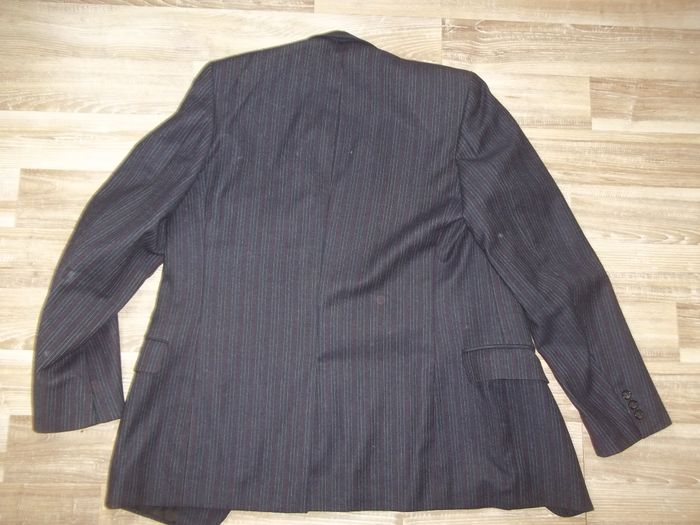 Costume 3 pièces bleu marine fines rayures Jérôme Cotteret - photo numéro 3