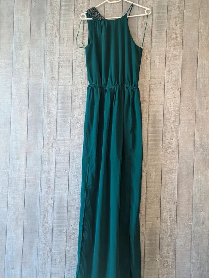 Robe longue Zara verte 36
