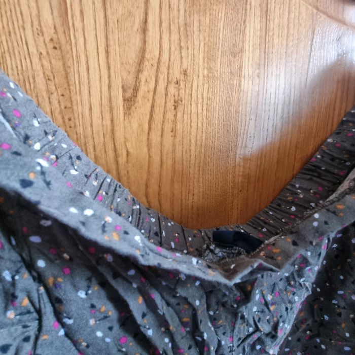 Jupe longue neuve sans étiquette kaki a fleurs 50 52 taille élastiquée - photo numéro 4