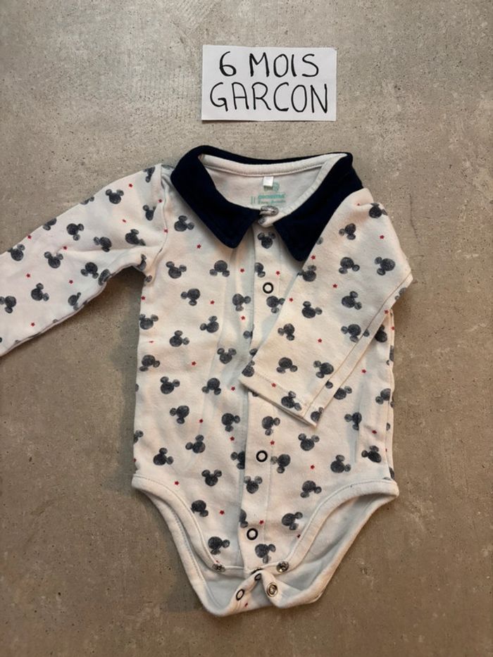 Body manches longues et col Mickey