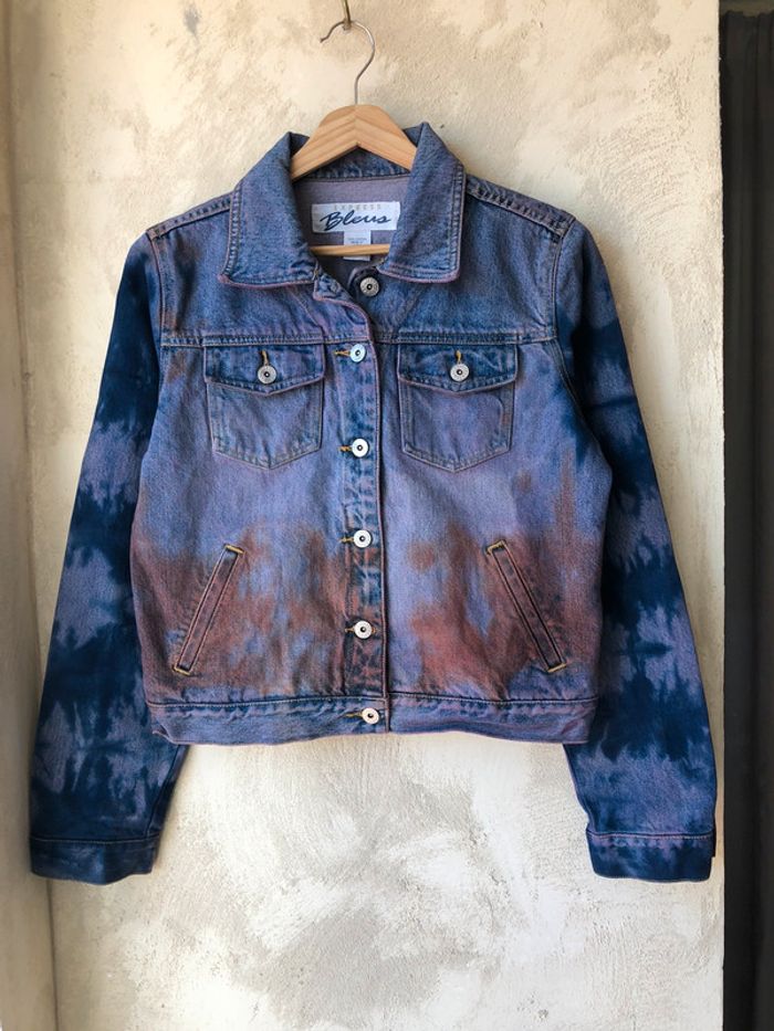 Veste en jean tie and dye M